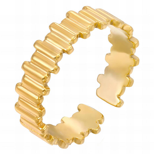 18K gold plated Stainless steel finger ring, Intensity