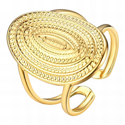 18K gold plated Stainless steel finger ring, Intensity