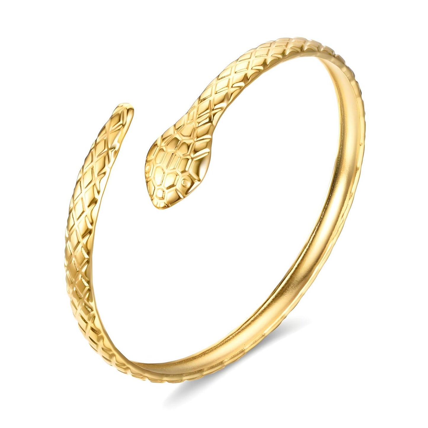 18K gold plated Stainless steel  Snake bracelet, Intensity