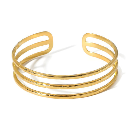 18K gold plated Stainless steel bracelet, Intensity