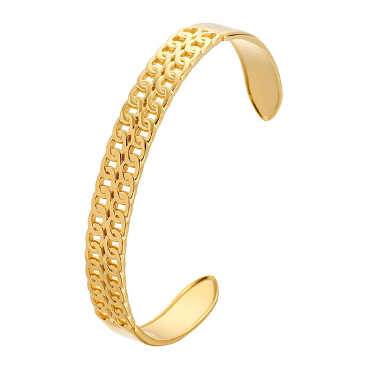 18K gold plated Stainless steel bracelet, Intensity