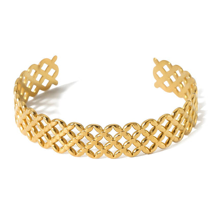 18K gold plated Stainless steel bracelet, Intensity