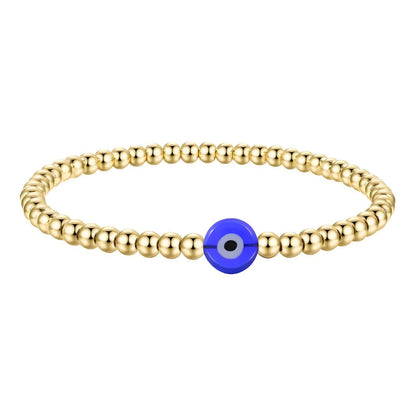 18K gold plated Stainless steel  Evil Eye bracelet, Intensity