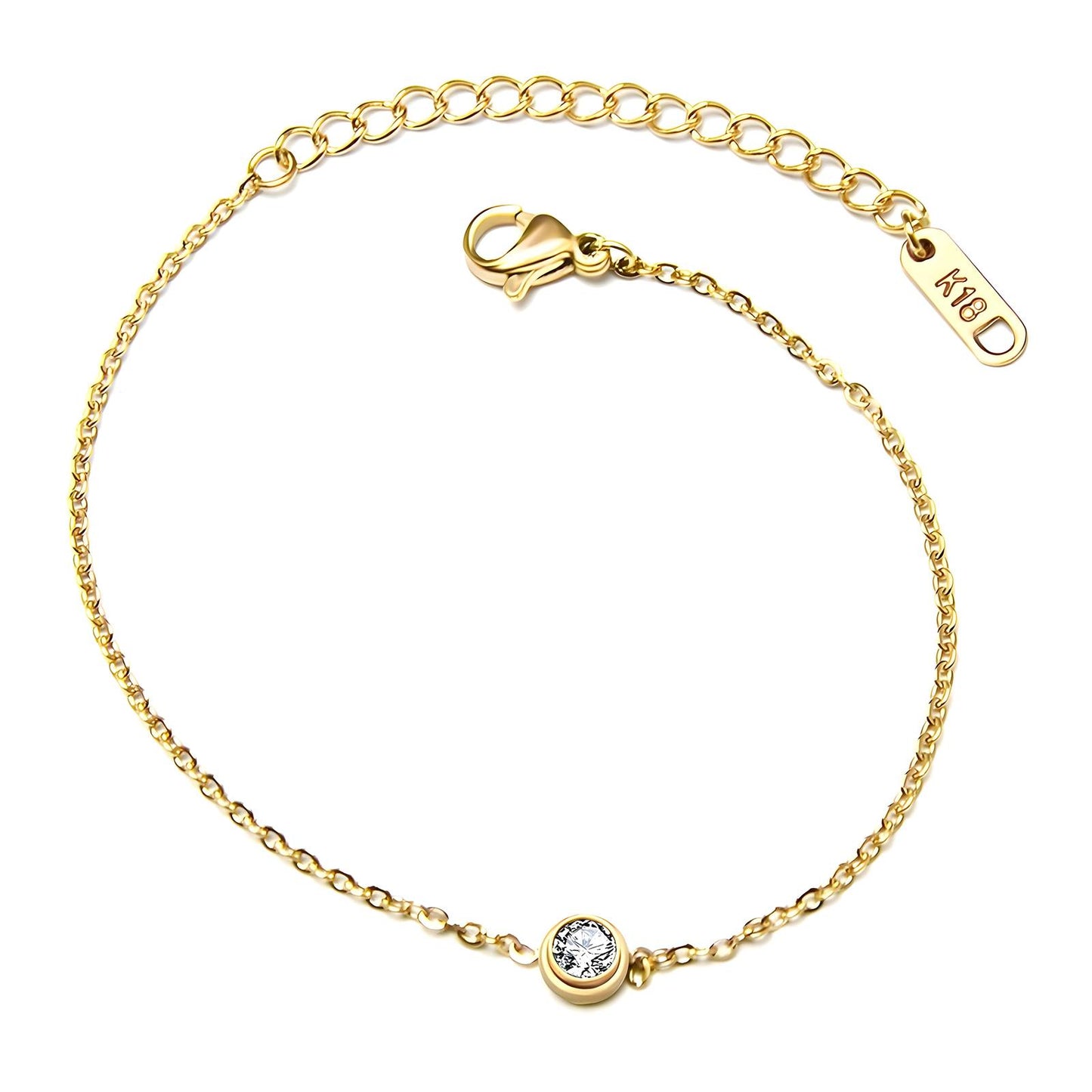 18K gold plated Stainless steel bracelet, Intensity