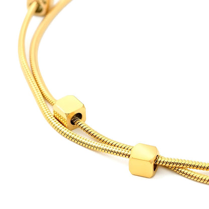 18K gold plated Stainless steel bracelet, Intensity