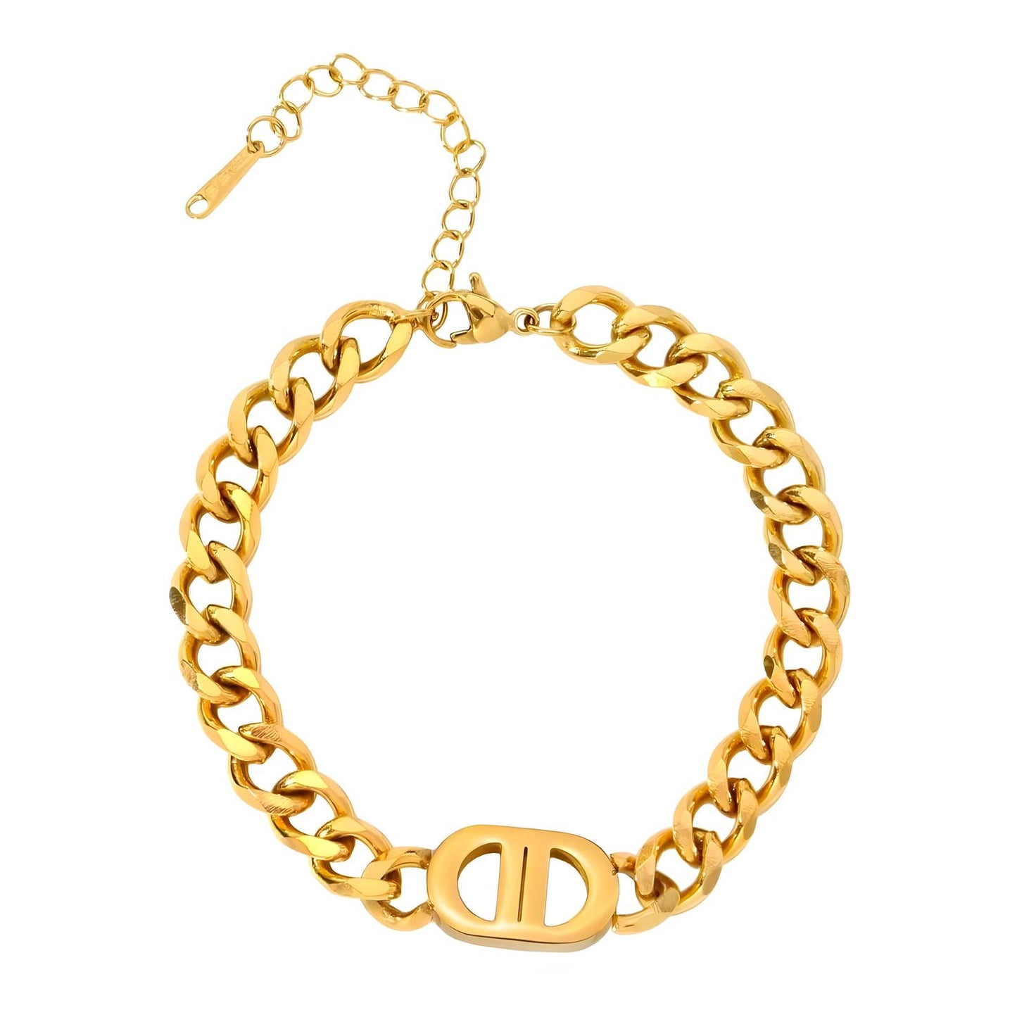 18K gold plated Stainless steel bracelet, Intensity