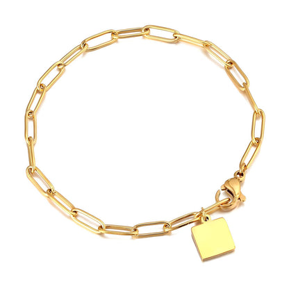 18K gold plated Stainless steel bracelet, Intensity