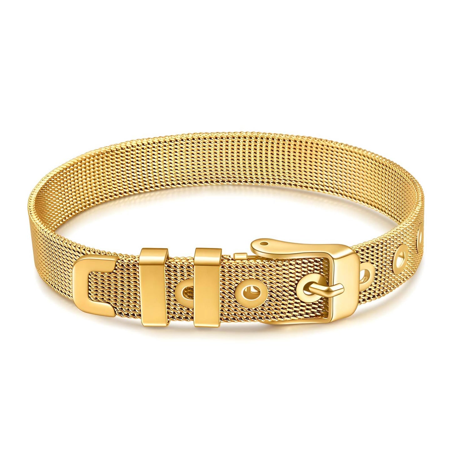 18K gold plated Stainless steel bracelet, Intensity