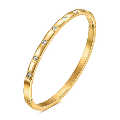 18K gold plated Stainless steel bracelet, Intensity