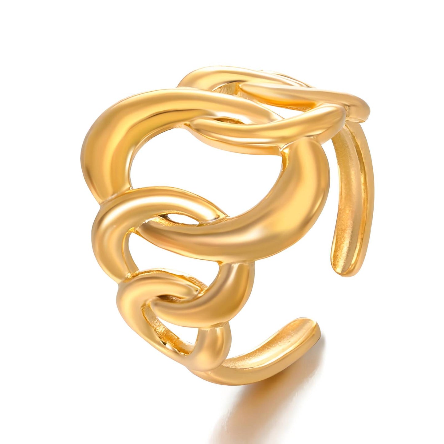 18K gold plated Stainless steel finger ring, Intensity