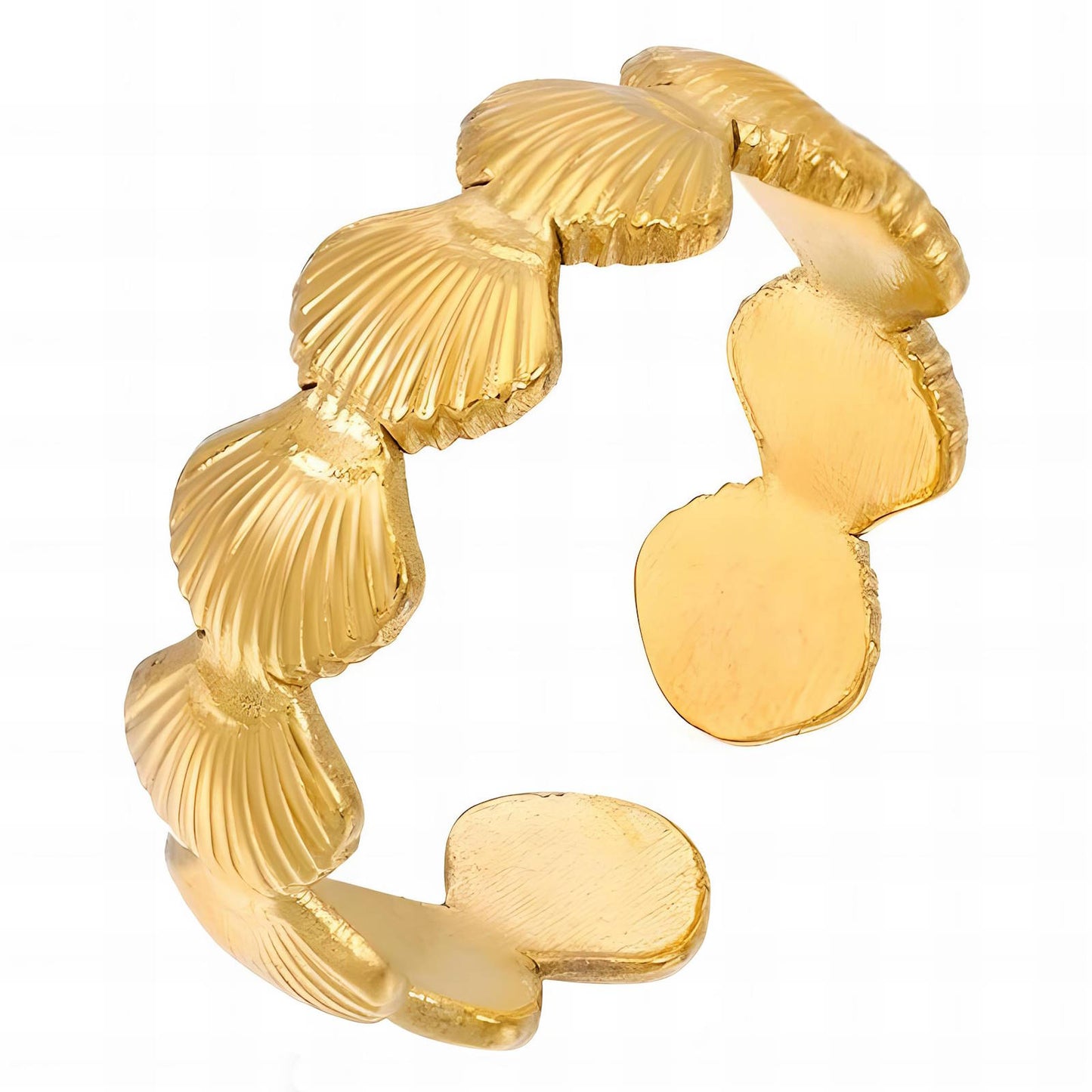 18K gold plated Stainless steel  Seashells finger ring, Intensity