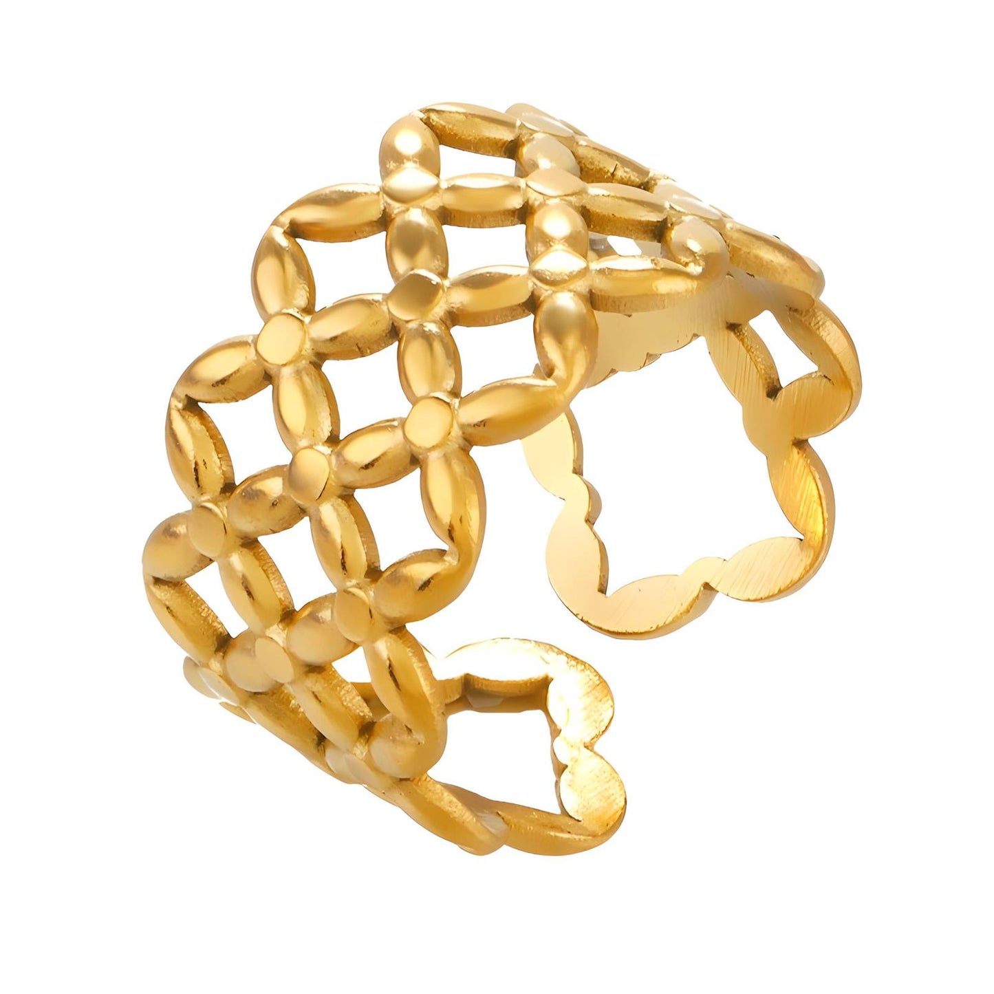 18K gold plated Stainless steel finger ring, Intensity