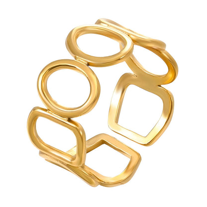 18K gold plated Stainless steel finger ring, Intensity