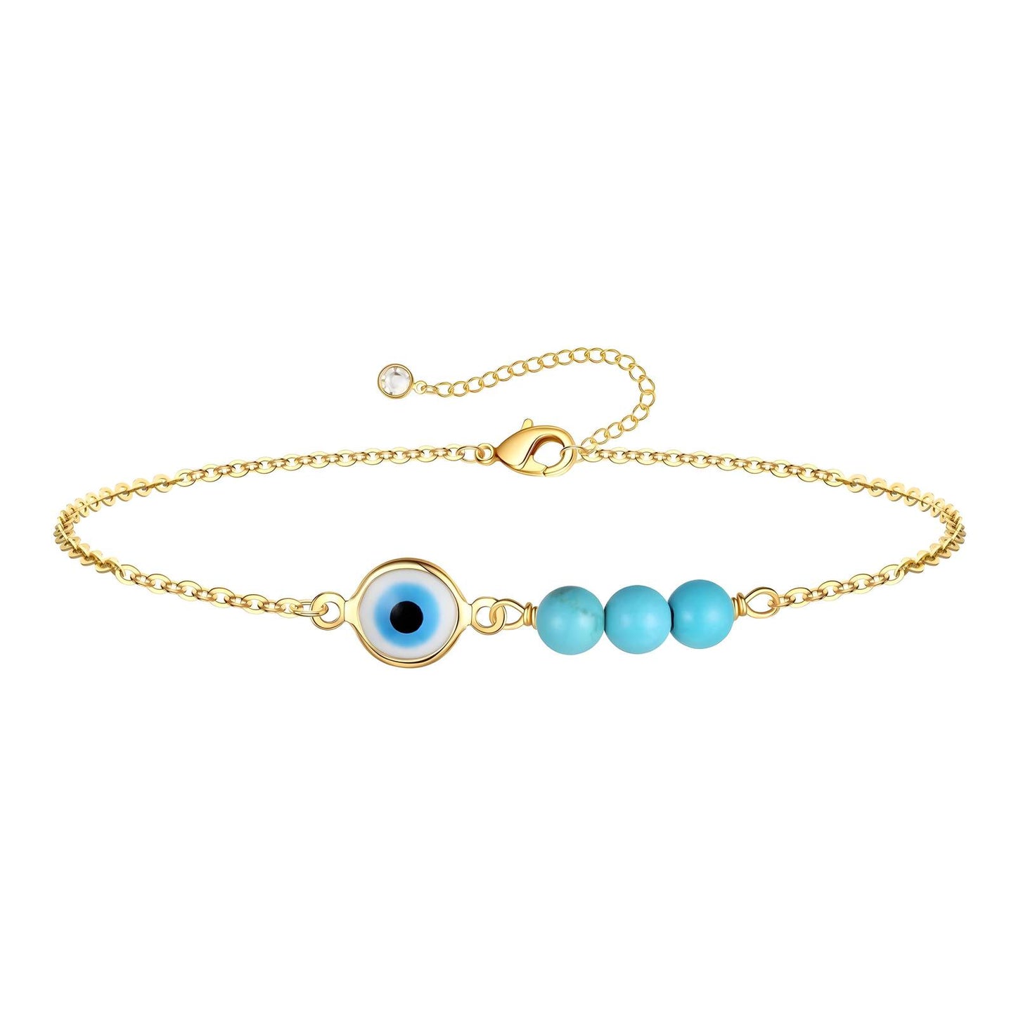 18K gold plated Stainless steel  Evil Eye bracelet, Intensity