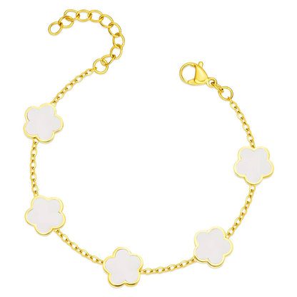 18K gold plated Stainless steel  Flower Meadow bracelet, Intensity