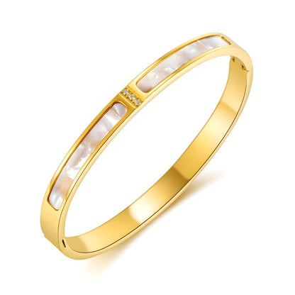 18K gold plated Stainless steel bracelet, Intensity