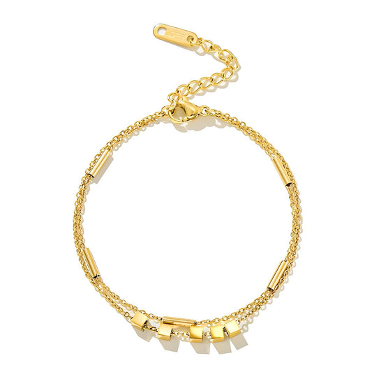 18K gold plated Stainless steel bracelet, Intensity