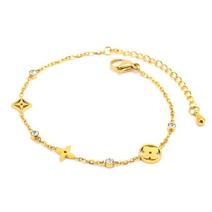 18K gold plated Stainless steel bracelet, Intensity