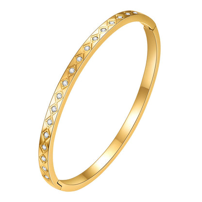 18K gold plated Stainless steel bracelet, Intensity