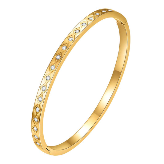 18K gold plated Stainless steel bracelet, Intensity