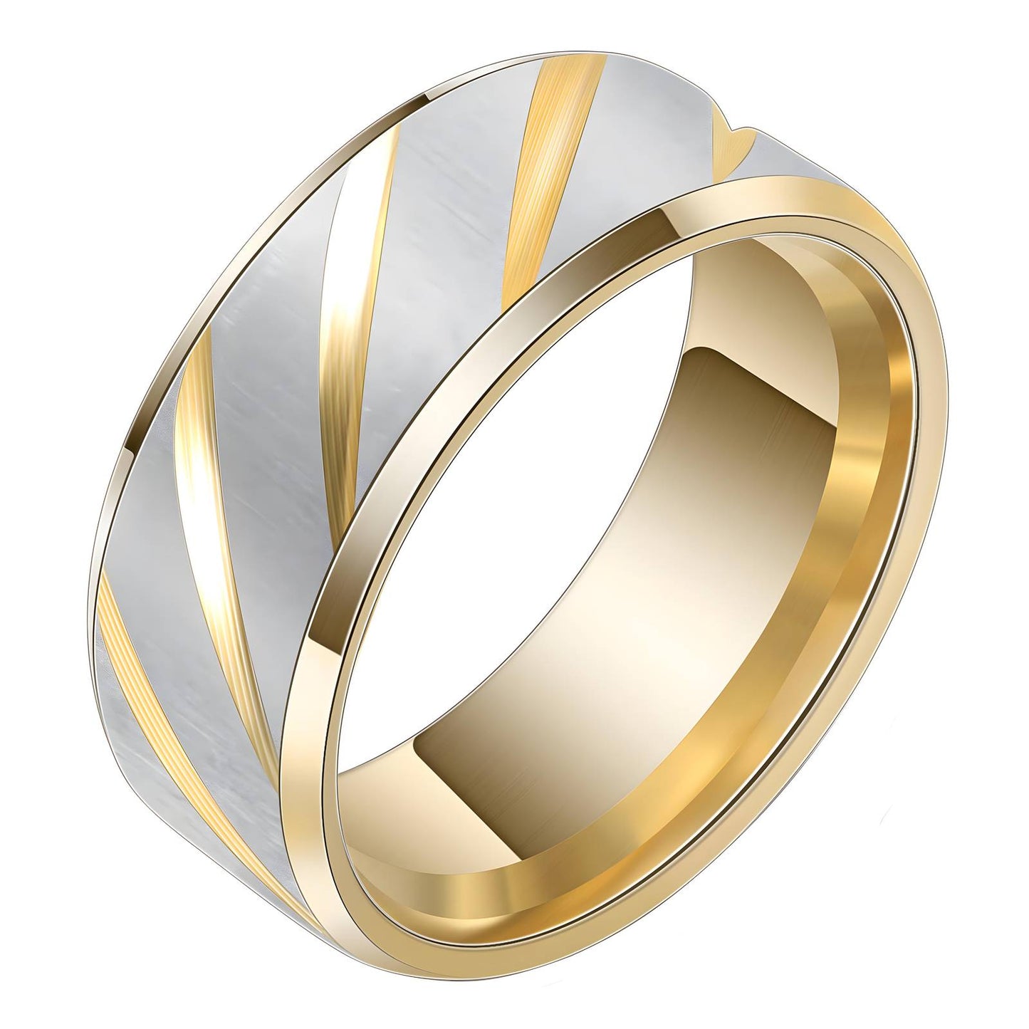 18K gold plated Stainless steel finger ring, Intensity