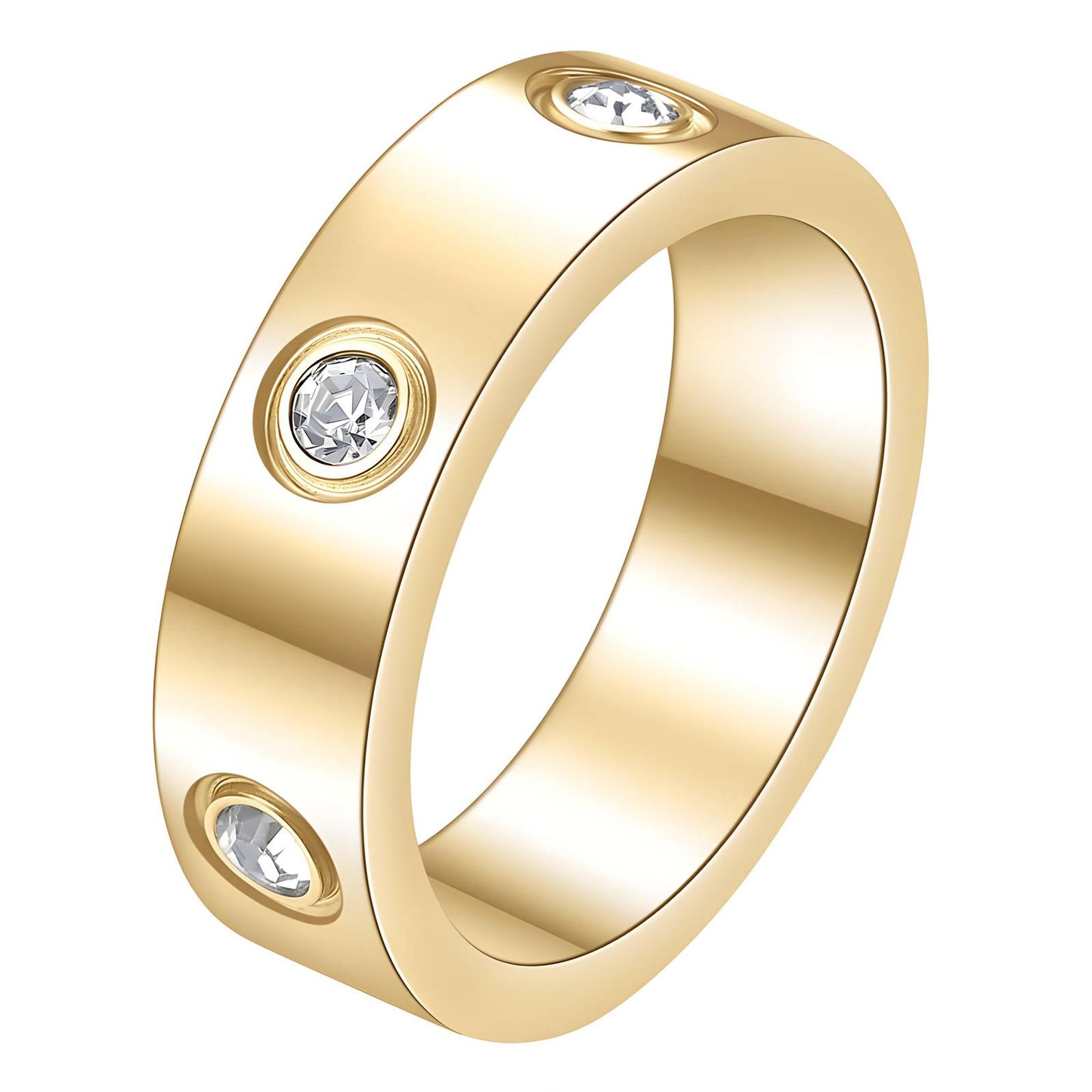 18K gold plated Stainless steel finger ring, Intensity