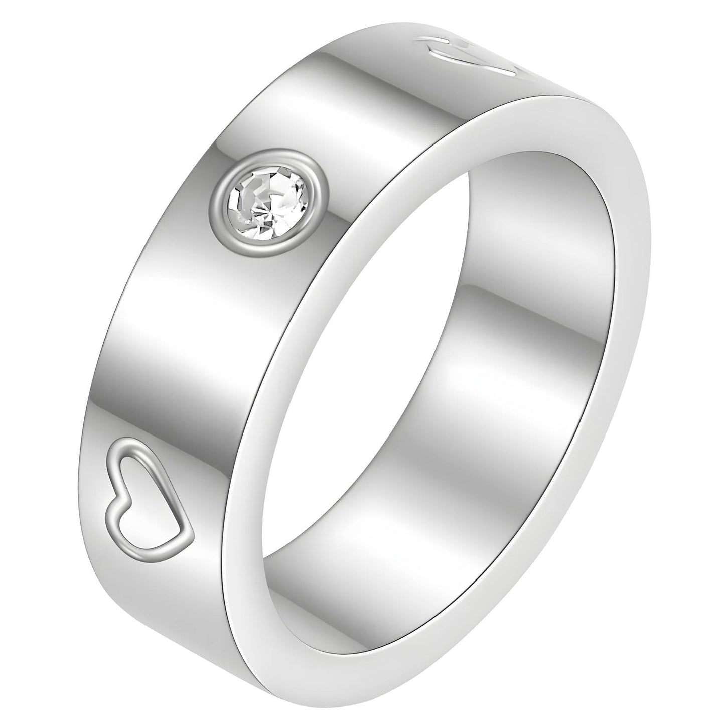 Stainless steel  Hearts finger ring, Intensity