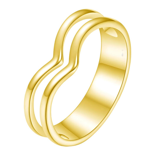 18K gold plated Stainless steel finger ring, Intensity