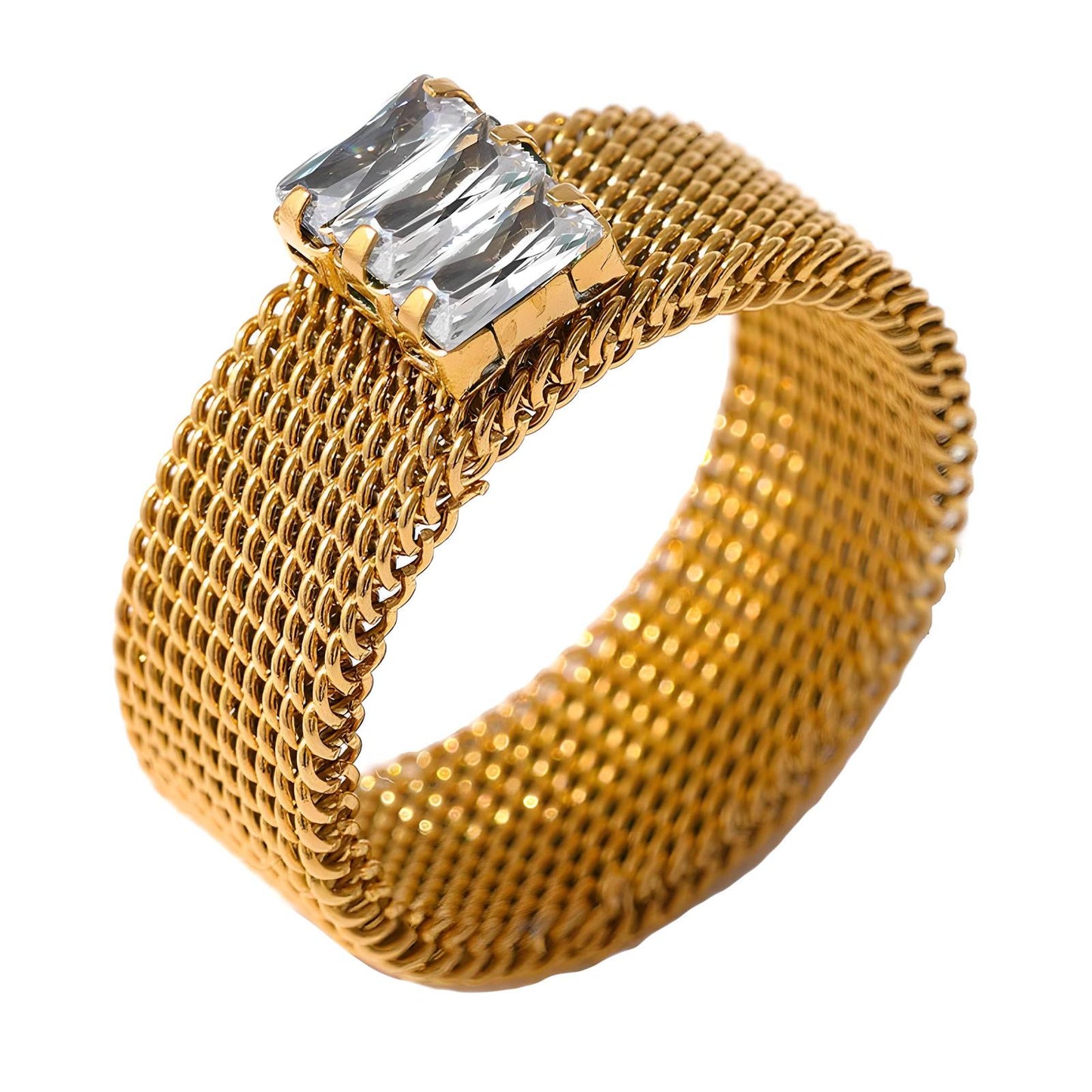 18K gold plated Stainless steel finger ring, Intensity