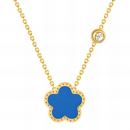 18K gold plated Stainless steel  Flower necklace, Intensity