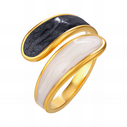 18K gold plated Stainless steel finger ring, Intensity