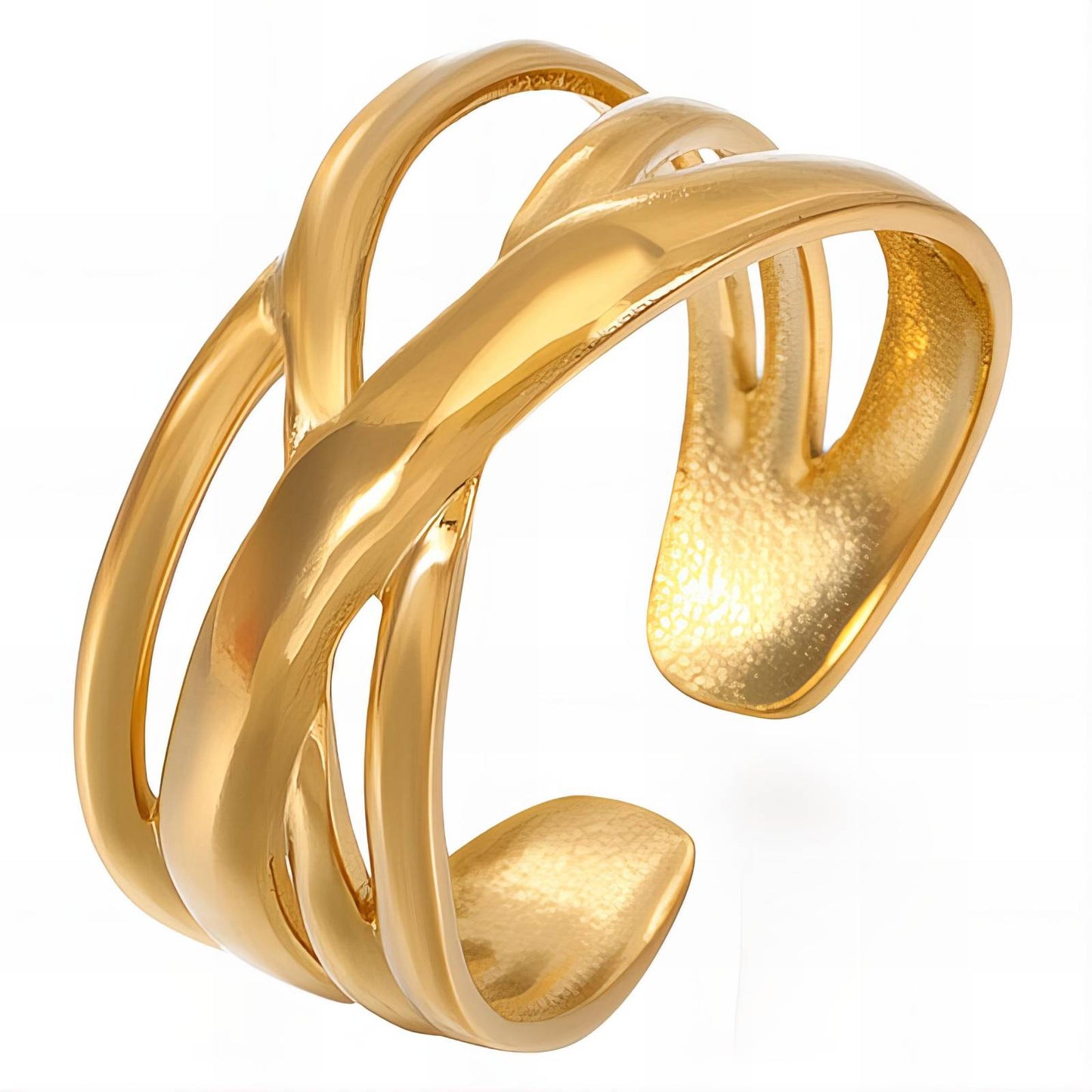 18K gold plated Stainless steel finger ring, Intensity