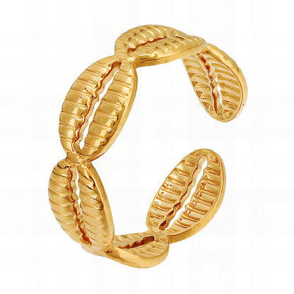 18K gold plated Stainless steel finger ring, Intensity