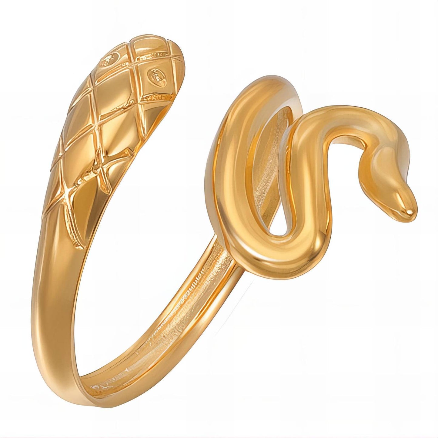 18K gold plated Stainless steel  Snake finger ring, Intensity