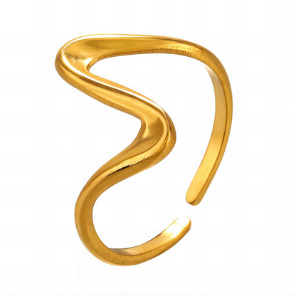 18K gold plated Stainless steel finger ring, Intensity