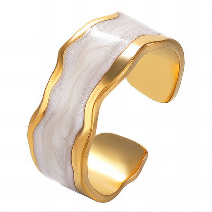 18K gold plated Stainless steel finger ring, Intensity