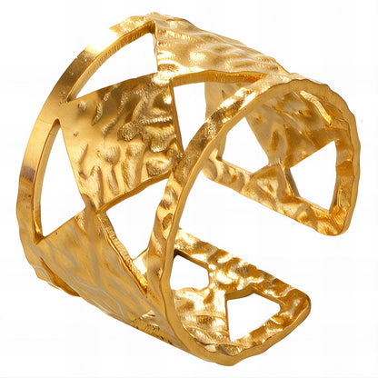 18K gold plated Stainless steel finger ring, Intensity