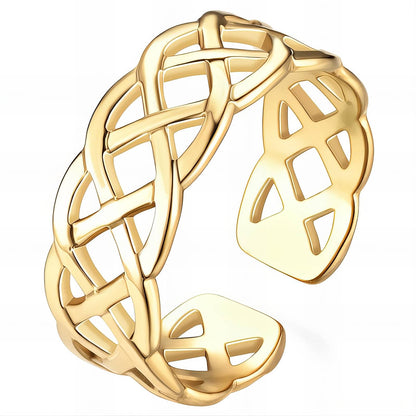 18K gold plated Stainless steel finger ring, Intensity