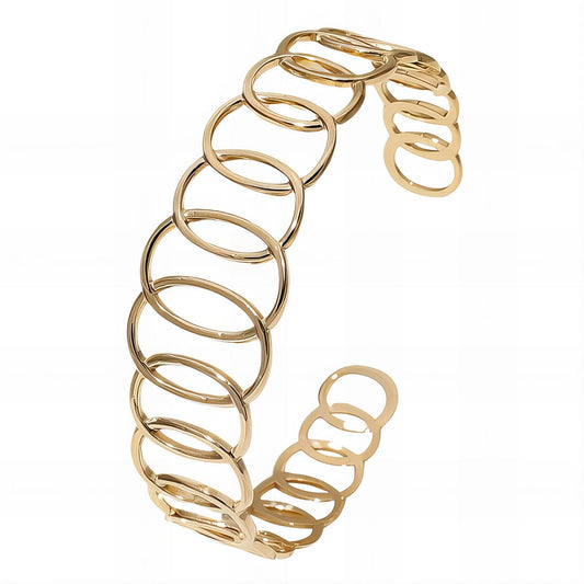 18K gold plated Stainless steel bracelet, Intensity