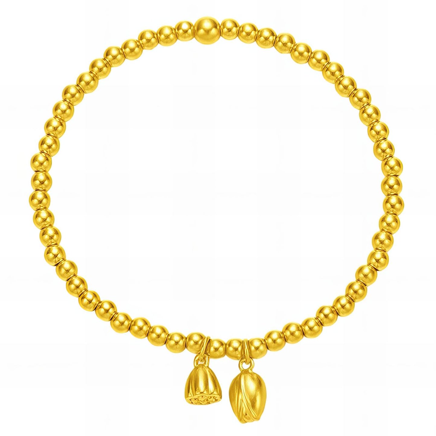 18K gold plated Stainless steel  Flowers bracelet, Intensity