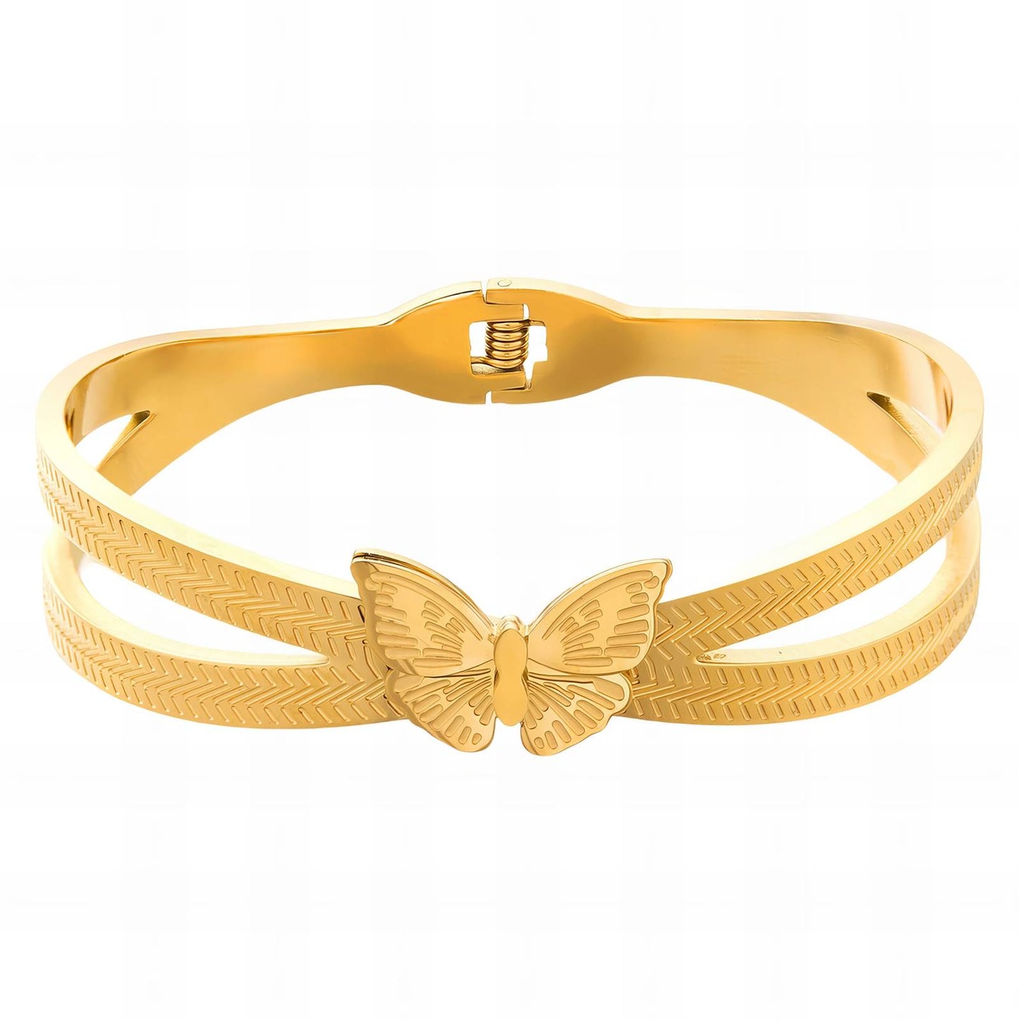 18K gold plated Stainless steel  butterfly bracelet, Intensity