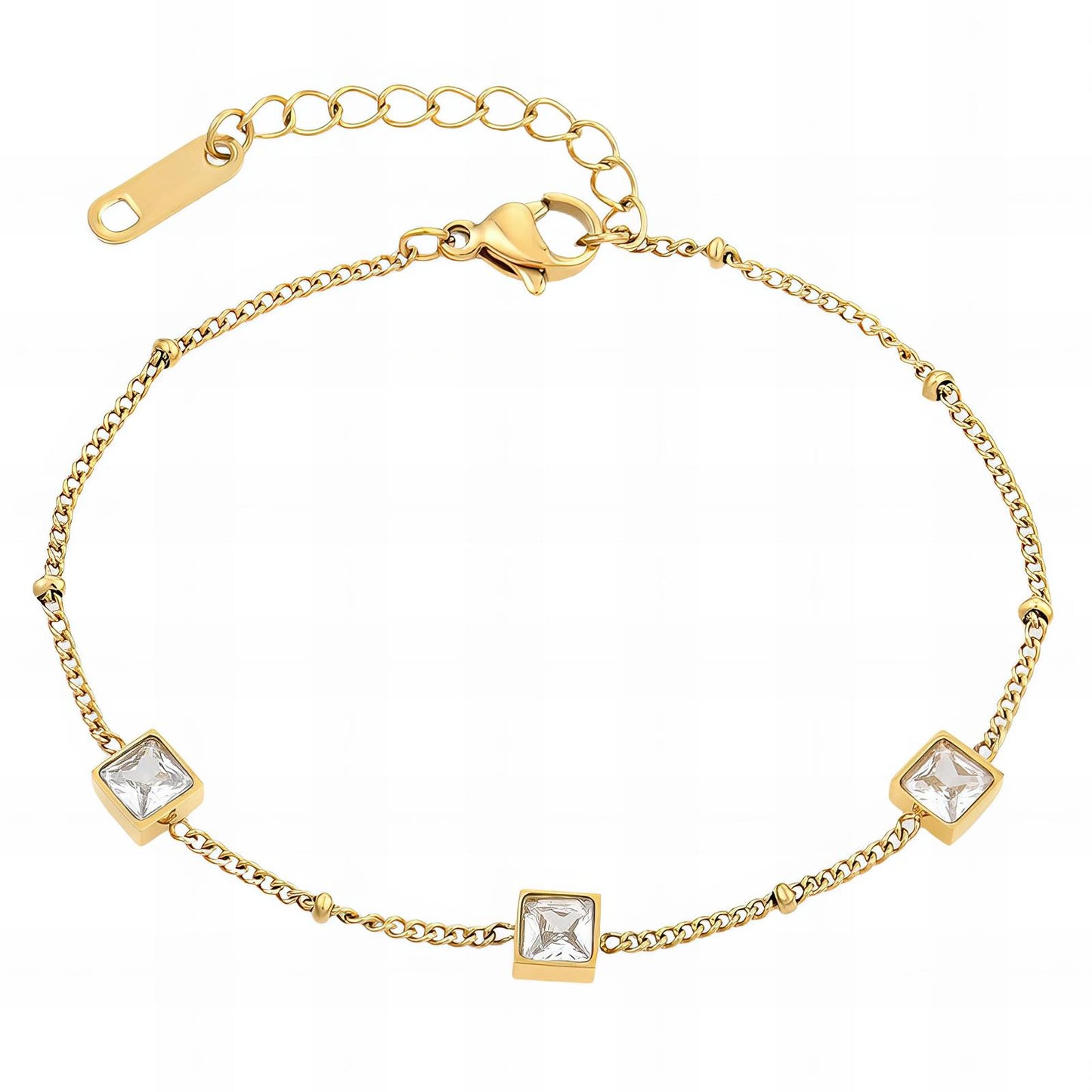 18K gold plated Stainless steel bracelet, Intensity