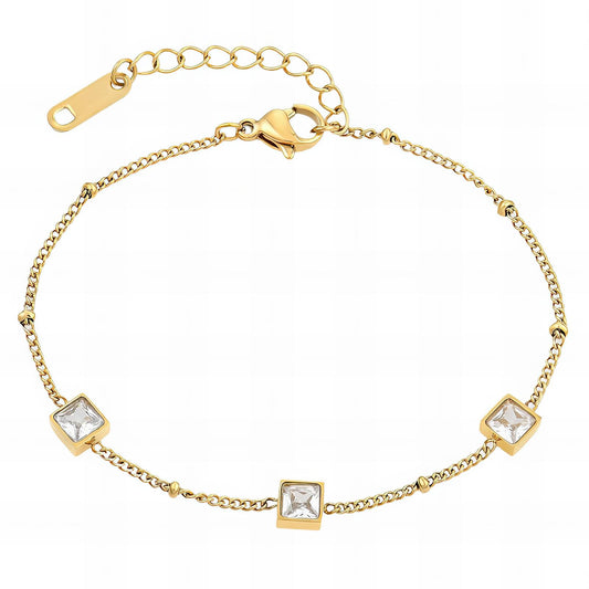 18K gold plated Stainless steel bracelet, Intensity