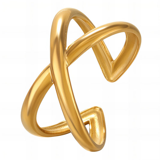 18K gold plated Stainless steel finger ring, Intensity