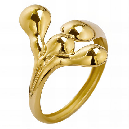 18K gold plated Stainless steel finger ring, Intensity