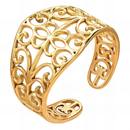 18K gold plated Stainless steel finger ring, Intensity